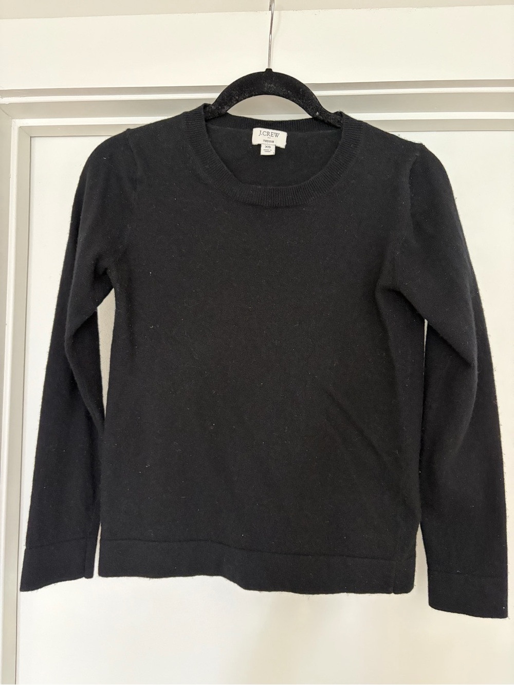 J. Crew Black Crewneck Long-Sleeve Sweater size XS